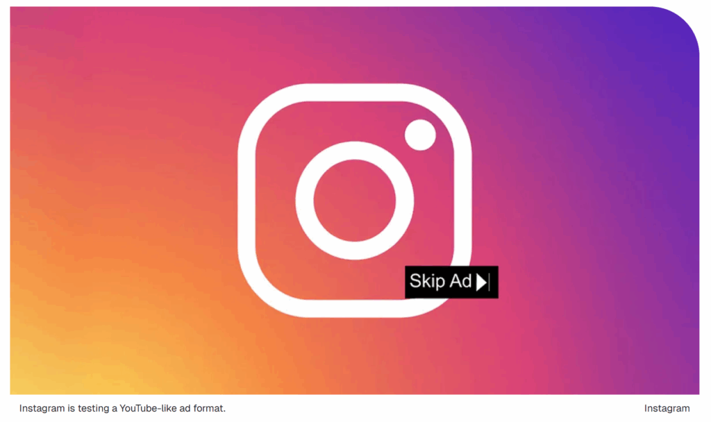 Meta Insta Reels skippable ads
